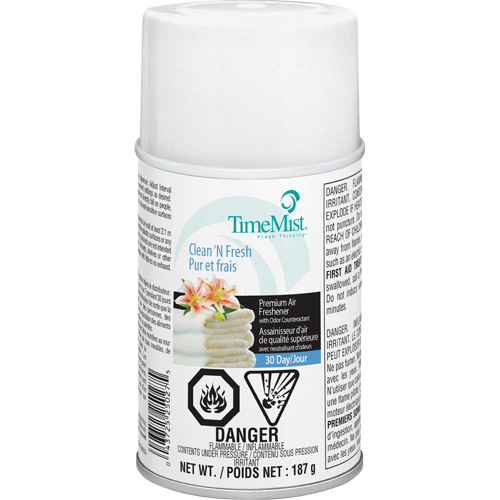 TimeMist&reg; Industrial Strength Air Freshener, Clean & Fresh, Aerosol Can/Cartridge Les Fournitures Industrielles Méga