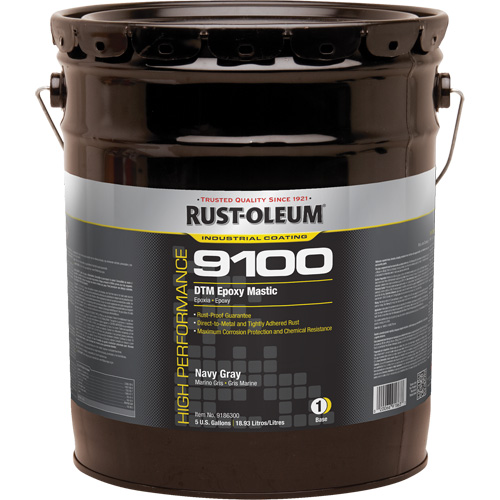 9100 System DTM Epoxy Mastic Base, Navy Grey, 5 gal., Pail Les Fournitures Industrielles Méga