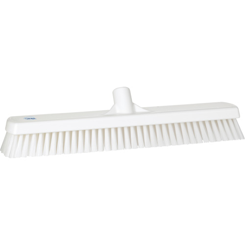 Brosse &agrave; r&eacute;curer pour planchers et murs, Crins Ferme, 19", Polyester, Blanc Les Fournitures Industrielles Méga