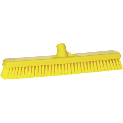 Deck & Wall Scrub Brush, Stiff Bristles, 19", Polyester, Yellow Les Fournitures Industrielles Méga