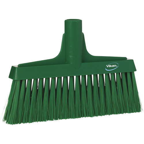 Upright Broom Head, Coarse/Fine Bristles, 10-1/4", Polyester, Green Les Fournitures Industrielles Méga