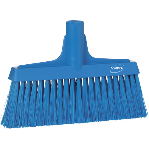 Upright Broom Head, Coarse/Fine Bristles, 10-1/4", Polyester, Blue Les Fournitures Industrielles Méga