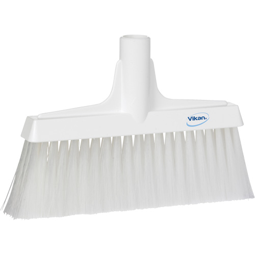 Upright Broom Head, Coarse/Fine Bristles, 10-1/4", Polyester, White Les Fournitures Industrielles Méga