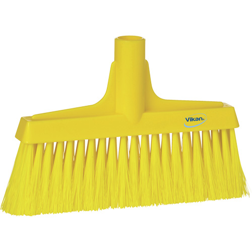 Upright Broom Head, Coarse/Fine Bristles, 10-1/4", Polyester, Yellow Les Fournitures Industrielles Méga