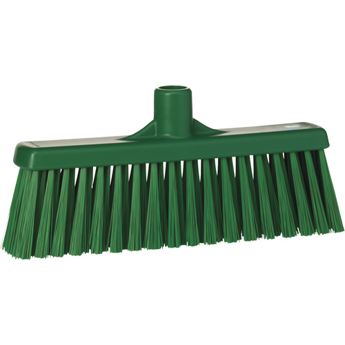 T&ecirc;te de balai droit, Crins Moyen, 12", Polyester, Vert Les Fournitures Industrielles Méga