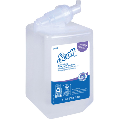 Scott&reg; Control Super Moisturizing Foam Hand Sanitizer, 1000 ml, Cartridge Refill, 70% Alcohol Les Fournitures Industrielles Méga