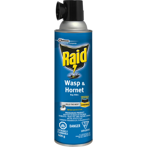 Raid&reg; Wasp & Hornet Bug Killer, 400 g, Solvent Base Les Fournitures Industrielles Méga