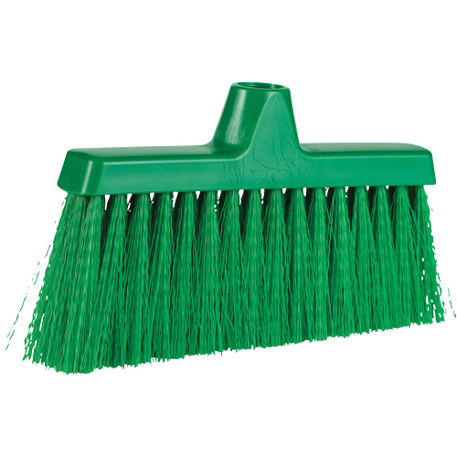 ColorCore Angle Head Broom, Medium Bristles, 10", Polypropylene, Green Les Fournitures Industrielles Méga