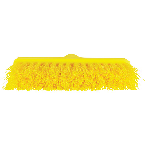 Balai oblique ColorCore, Crins Moyen, 10", Polypropyl&egrave;ne, Jaune Les Fournitures Industrielles Méga