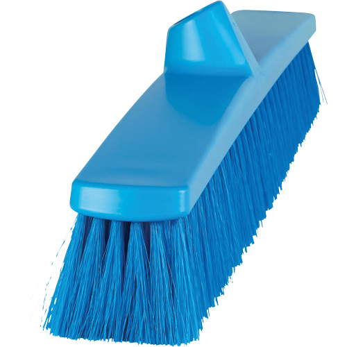 ColorCore Push Broom, Fine Bristles, 24", Polypropylene, Blue Les Fournitures Industrielles Méga