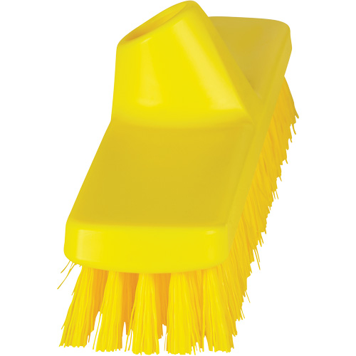 Brosse &agrave; r&eacute;curer ColorCore pour murs, Soies Ferme, Longueur de 12", Jaune Les Fournitures Industrielles Méga