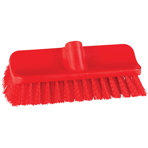 ColorCore High-Low Brush, Stiff Bristles, 10" Long, Red Les Fournitures Industrielles Méga