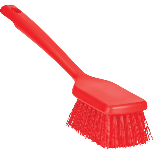 ColorCore Short Handle Brush, Stiff Bristles, 12" Long, Red Les Fournitures Industrielles Méga