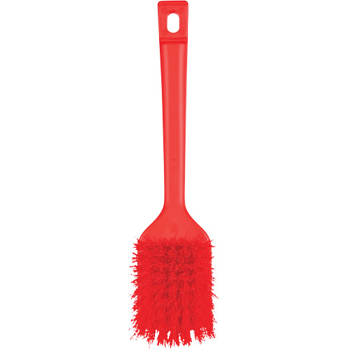 ColorCore Short Handle Brush, Stiff Bristles, 12" Long, Red Les Fournitures Industrielles Méga
