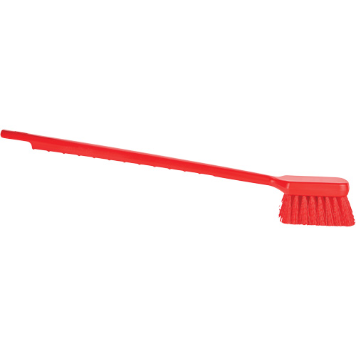 ColorCore Long Handle Brush, Stiff Bristles, 20" Long, Red Les Fournitures Industrielles Méga