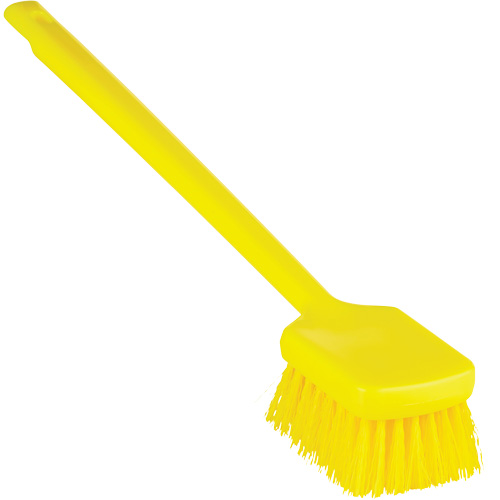 ColorCore Long Handle Brush, Stiff Bristles, 20" Long, Yellow Les Fournitures Industrielles Méga