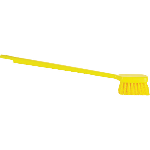 ColorCore Long Handle Brush, Stiff Bristles, 20" Long, Yellow Les Fournitures Industrielles Méga
