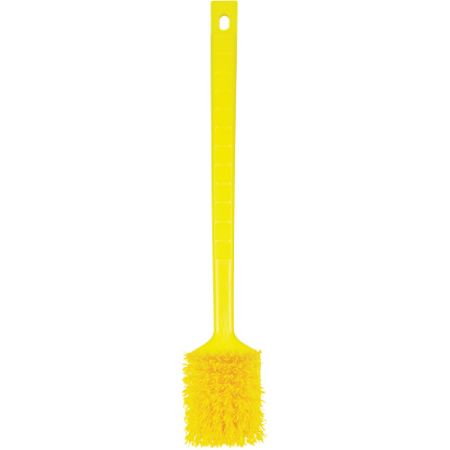 ColorCore Long Handle Brush, Stiff Bristles, 20" Long, Yellow Les Fournitures Industrielles Méga