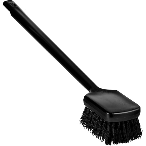 ColorCore Long Handle Brush, Stiff Bristles, 20" Long, Black Les Fournitures Industrielles Méga