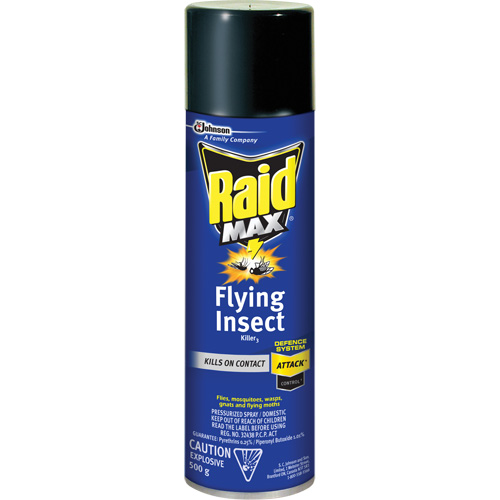 Raid&reg; Max&reg; Flying Insect Killer, 500 g, Aerosol Can, Solvent Base Les Fournitures Industrielles Méga