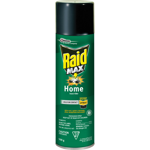 Raid&reg; Max&reg; Home Insect Killer Insecticide, 500 g, Aerosol Can, Solvent Base Les Fournitures Industrielles Méga