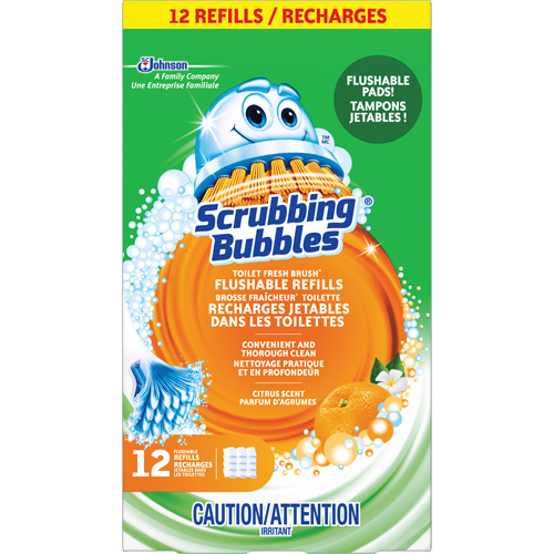 Scrubbing Bubbles&reg; Fresh Brush&reg; Toilet Brush Flushable Refills, Refill Les Fournitures Industrielles Méga
