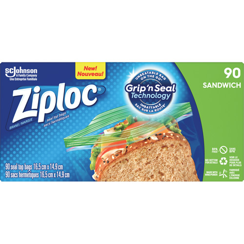Sacs &agrave; sandwichs Ziploc Les Fournitures Industrielles Méga