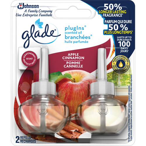 Recharge Glade Branch&eacute;es huile parfum&eacute;e, Pomme cannelle, Cartouche Les Fournitures Industrielles Méga
