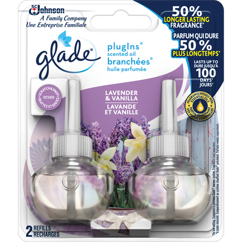 Recharge Glade Branch&eacute;es huile parfum&eacute;e, Lavande & vanille, Cartouche Les Fournitures Industrielles Méga