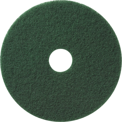 Floor Pads, 12", Scrubbing/Stripping, Green Les Fournitures Industrielles Méga