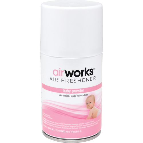 AirWorks&reg; Metered Air Fresheners, Fresh Baby Powder, Aerosol Can Les Fournitures Industrielles Méga