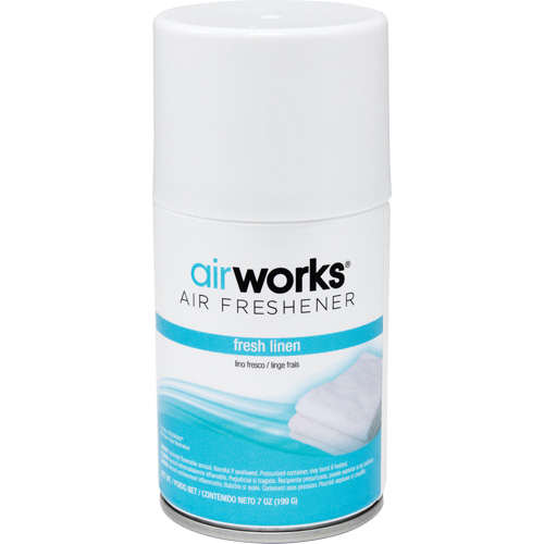 AirWorks&reg; Metered Air Fresheners, Fresh Linen, Aerosol Can Les Fournitures Industrielles Méga