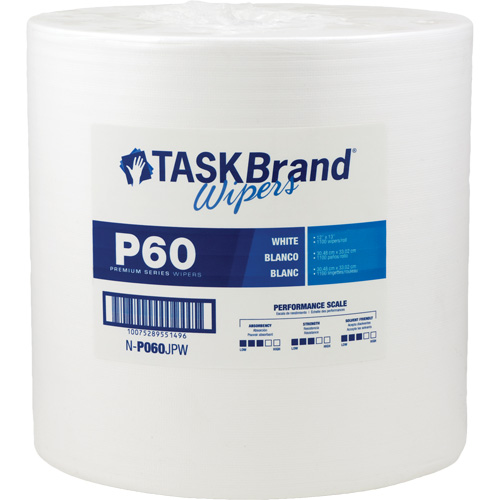 Chiffons de premi&egrave;re qualit&eacute; P60 TaskBrand, Tout usage, 13" lo x 12" la Les Fournitures Industrielles Méga