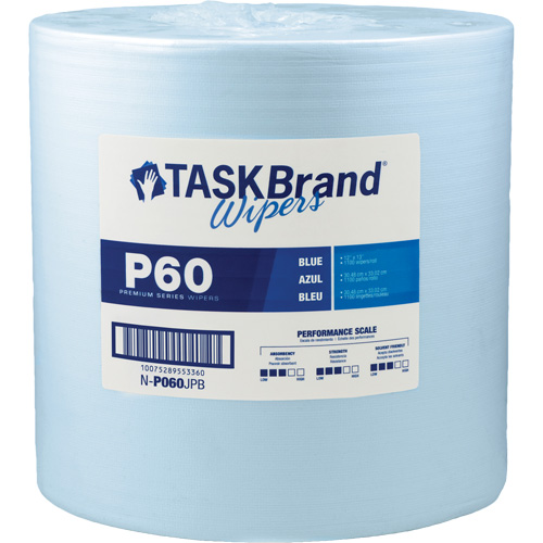 Chiffons de premi&egrave;re qualit&eacute; P60 TaskBrand, Tout usage, 13" lo x 12" la Les Fournitures Industrielles Méga