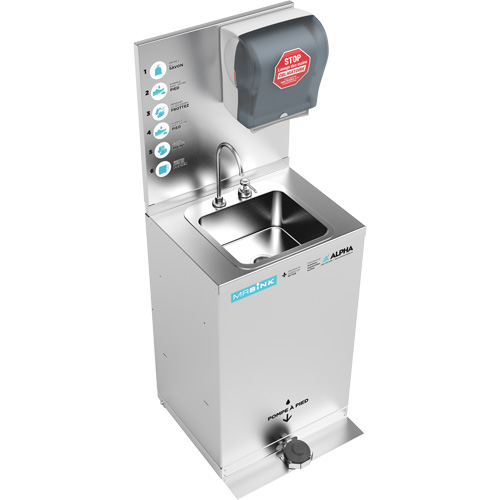 Poste de nettoyage des mains portable MRSink Les Fournitures Industrielles Méga