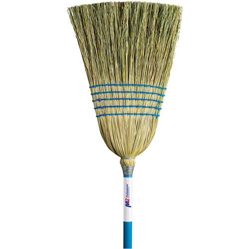 Light-Duty Indoor/Outdoor Corn Broom, 5-String, Wood Handle Les Fournitures Industrielles Méga