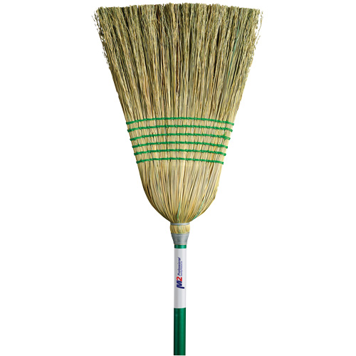 Light-Duty Corn Broom, 6-String, Wood Handle Les Fournitures Industrielles Méga