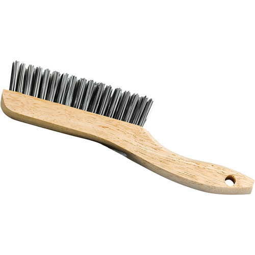 Shoe Handle Scratch Brush, Steel, 4 x 16 Wire Rows, 9-3/4" Long Les Fournitures Industrielles Méga