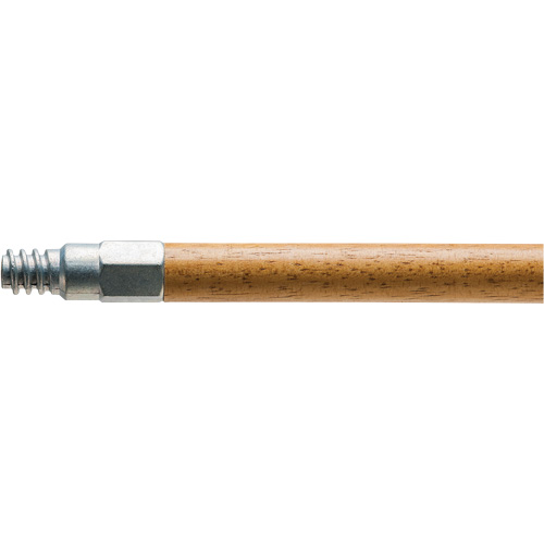 Manche en bois avec embout en m&eacute;tal, Bois, Pointe Filetage ACME, 1-1/8" dia, 60" lo Les Fournitures Industrielles Méga