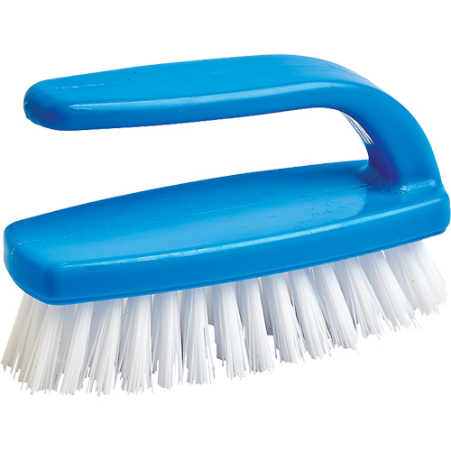Brosse pour le nettoyage des ongles, 4" l, Soies Synth&eacute;tique, Bleu/Blanc Les Fournitures Industrielles Méga