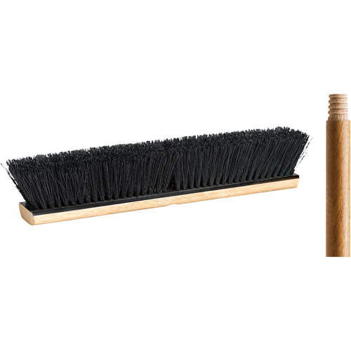 Balai-brosse avec manche, 18", Moyen, Soies Tampico Les Fournitures Industrielles Méga