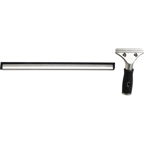 Window Squeegee with Handle, 14", Rubber, Stainless Steel Frame Les Fournitures Industrielles Méga