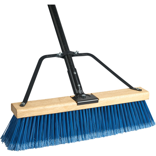 Ryno Push Broom with Braced Handle, 36", Fine, PVC Bristles Les Fournitures Industrielles Méga