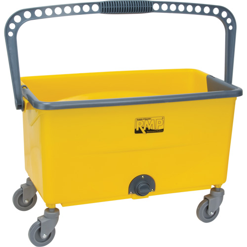 Microfibre Mop Bucket & Wringer, Strainer, 11 US Gal. (44 Quart), Yellow Les Fournitures Industrielles Méga