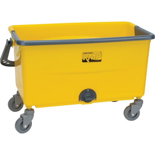 Microfibre Mop Bucket & Wringer, Strainer, 11 US Gal. (44 Quart), Yellow Les Fournitures Industrielles Méga