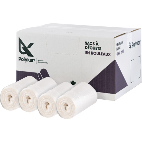 High Density Garbage Bags, Utility, 36" W x 26" L, 13 microns, Frosted, 45 L (12 Gal.) Capacity Les Fournitures Industrielles Méga