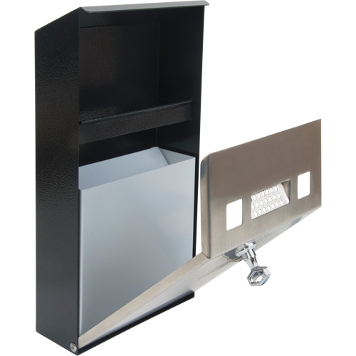 Smoking Receptacle, Wall-Mount, Stainless Steel, 1 Litre Capacity, 11-4/5" Height Les Fournitures Industrielles Méga