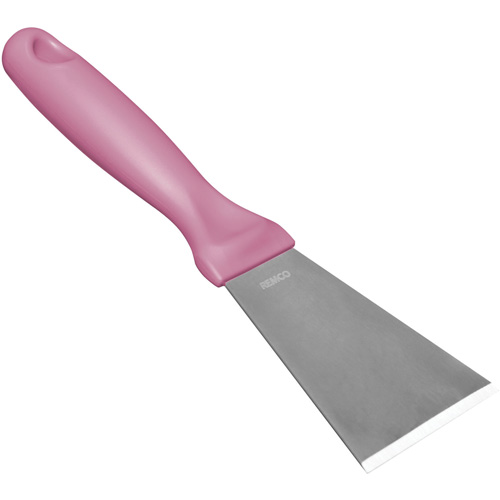 Large Stainless Steel Scraper, Pink, 3" W x 9" L Les Fournitures Industrielles Méga