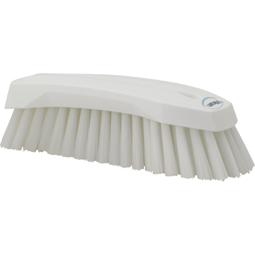 Large Angled Hand Brush, Stiff Bristles, 8" Long, White Les Fournitures Industrielles Méga