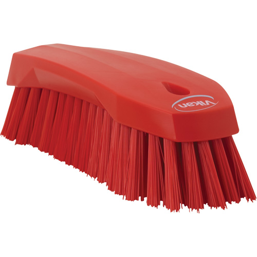 Large Angled Hand Brush, Stiff Bristles, 8" Long, Red Les Fournitures Industrielles Méga